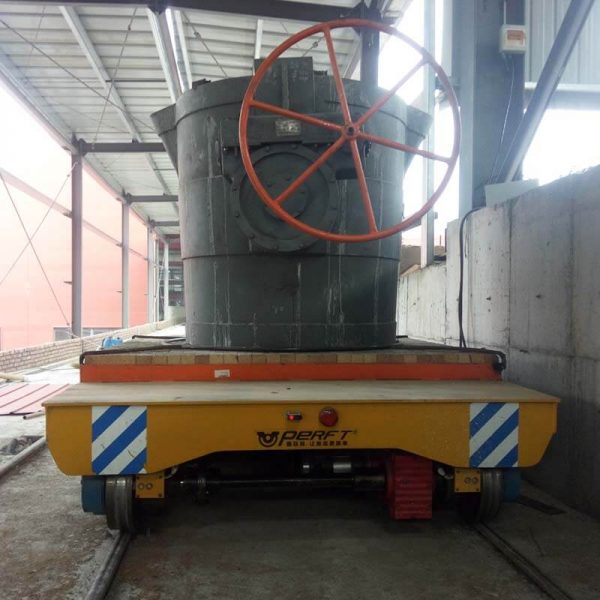 Rail guided ladle flat cart 120t for Shandong Foundry Metallurgical Company