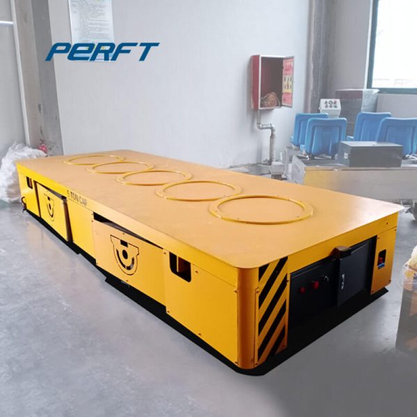 Heavy Cargo Transportation Self-Propelled Rail Flat Car Work with Crane